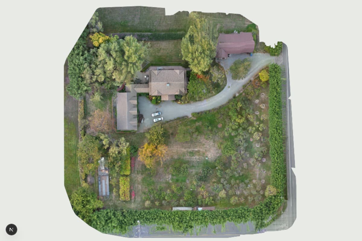 Aerial view of Marty Huffman and Michelle McGuiness Orchard