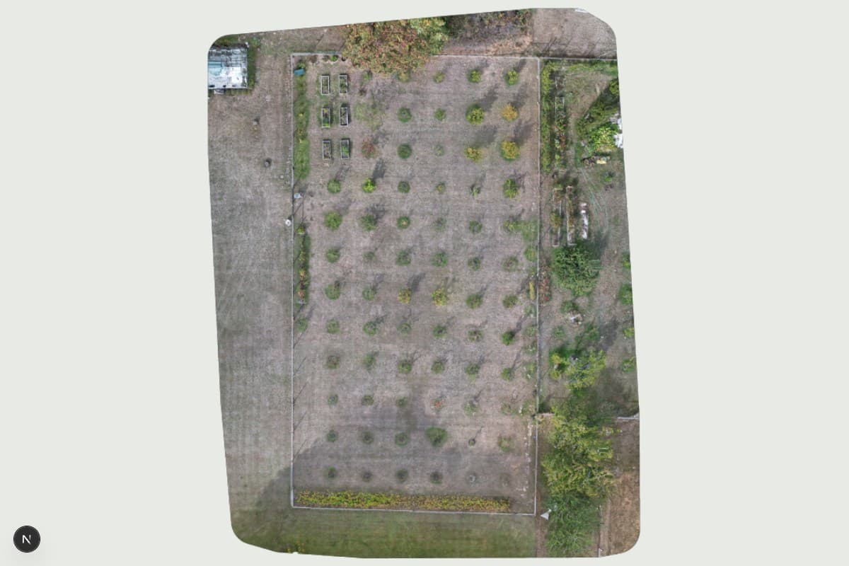 Aerial view of Farm House Orchard